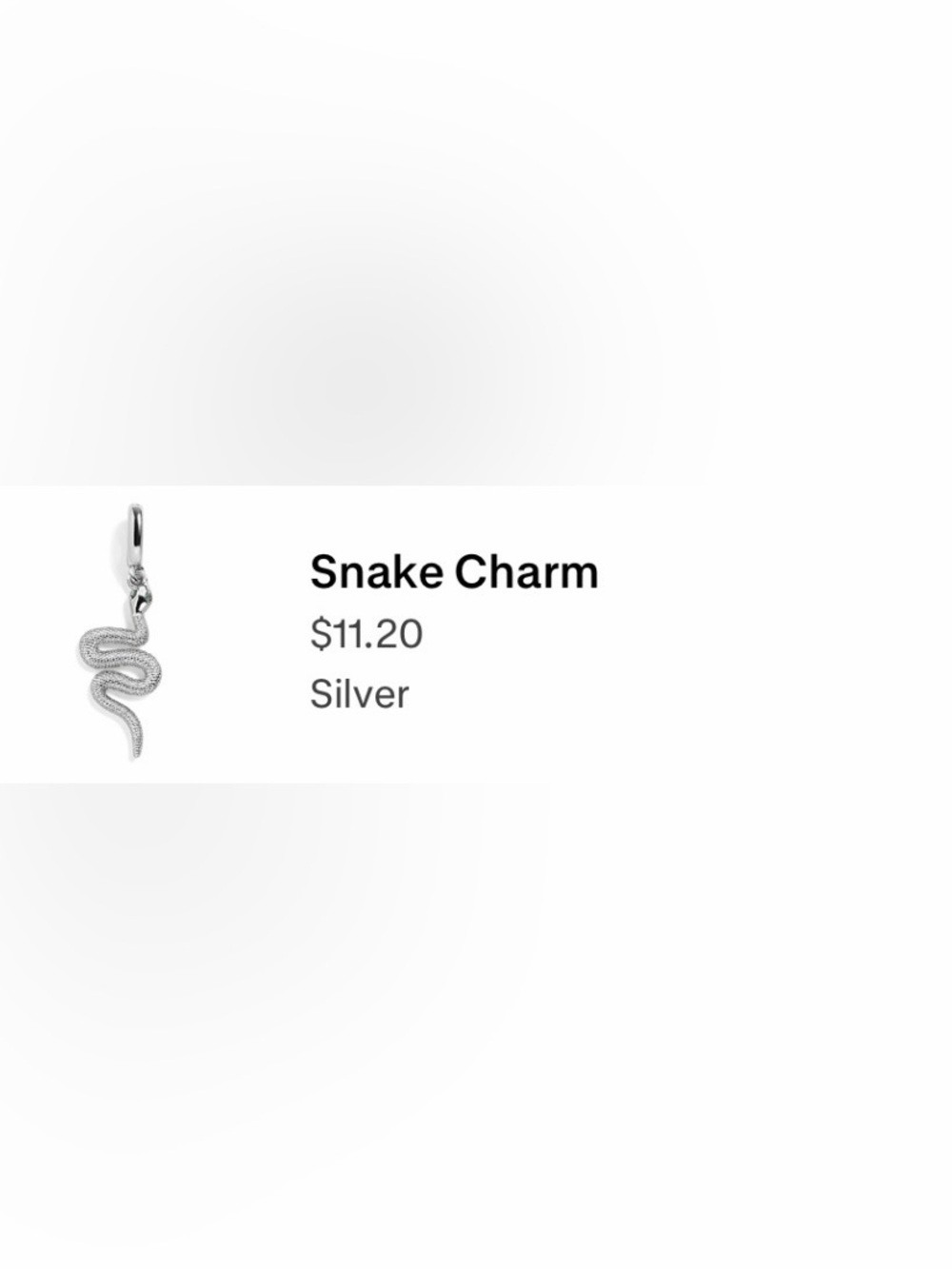 Wear Felicity - Snake Charm Pendant - Silver - Women Jewelry